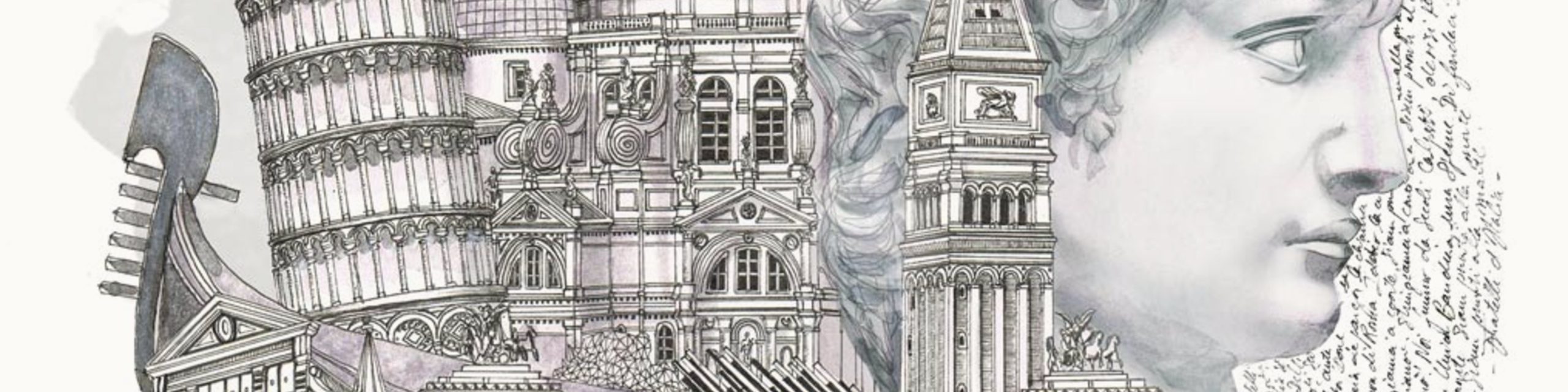 Fabriano, 750 Years Contest, Silver Prize, Institut culturel italien, Paris, 2014, illustration à l’encre de Benjamin Van Blancke (1/2)